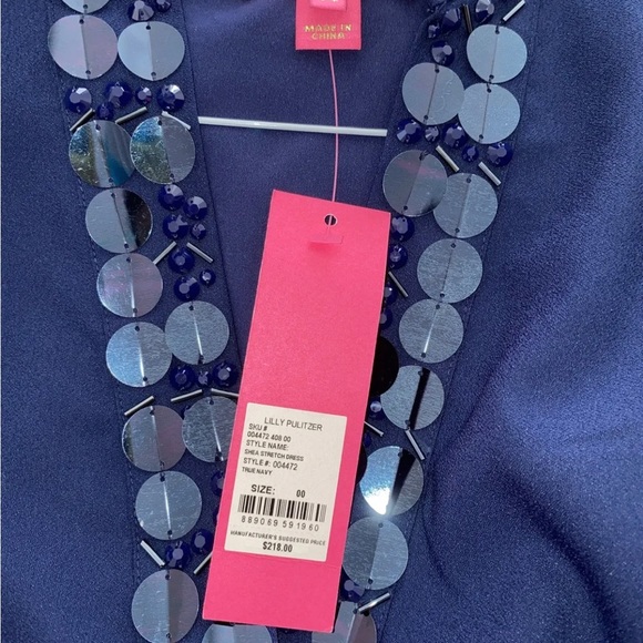 Navy Blue sequined Lilly Pulitzer Dress - Picture 4 of 4
